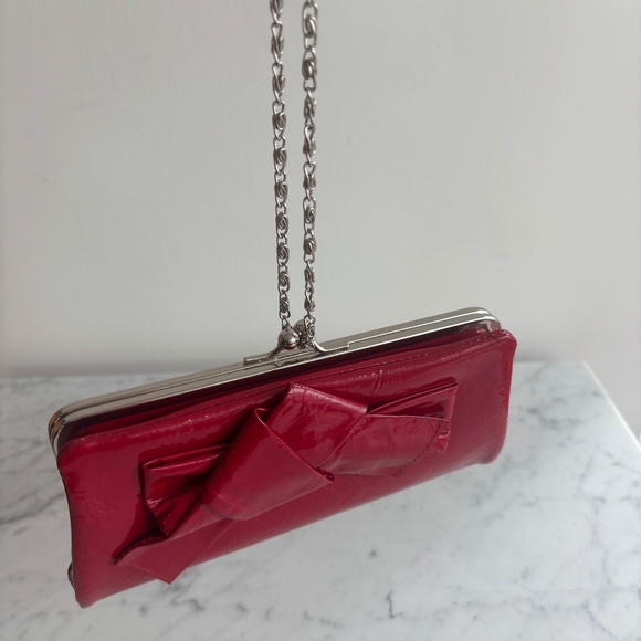 Glossy red & pink clutch purse - Picture 2 of 7